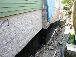 exterior waterproofing on Toronto home