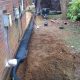 french drain system around outside of house
