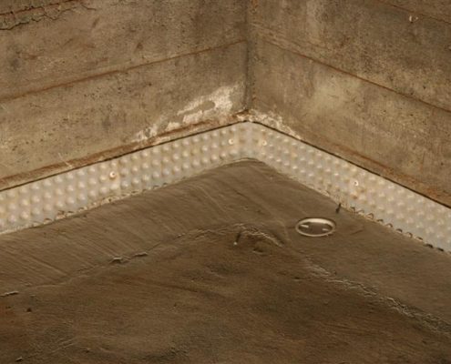 finished-weeping-tile Interior weeping tile system in Toronto basement