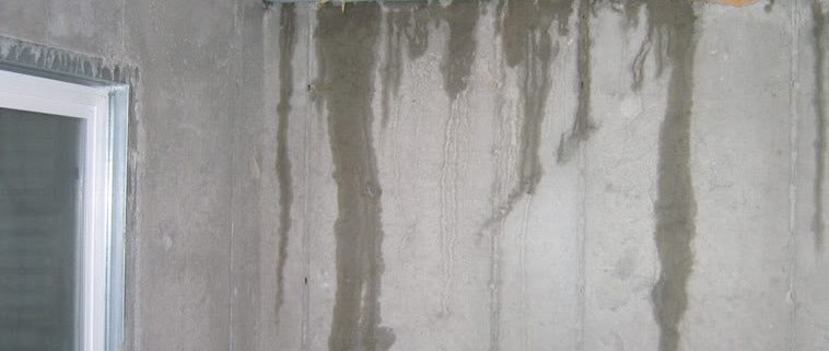 leaking basement where foundation meets first floor